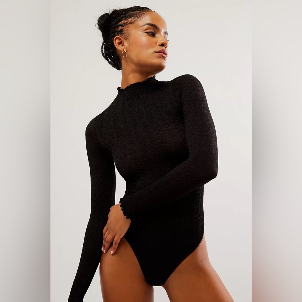 Free People Mara Mock Neck Bodysuit